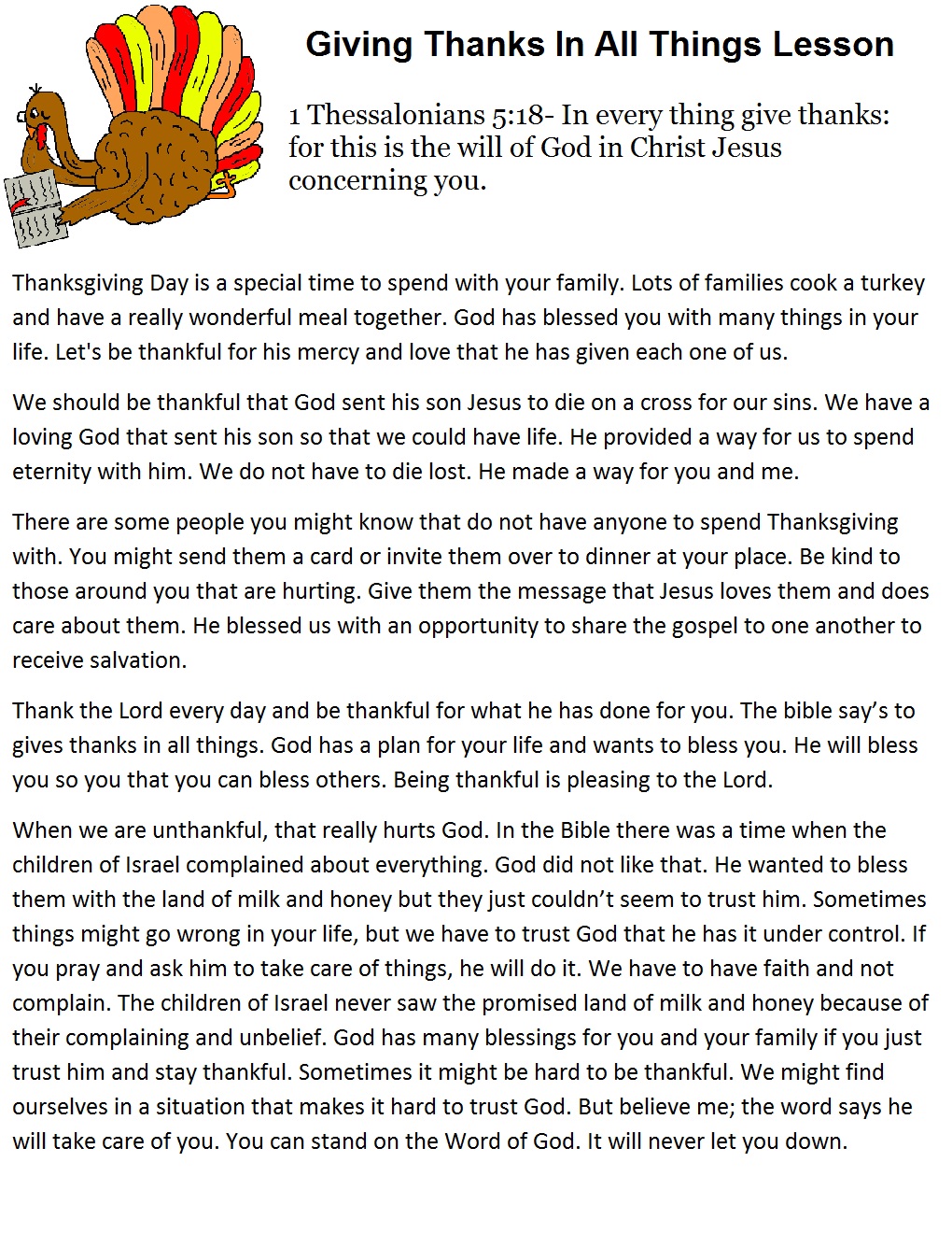 Giving Thanks In all things Sunday School Lesson.jpg 1,020×1,320 pixels